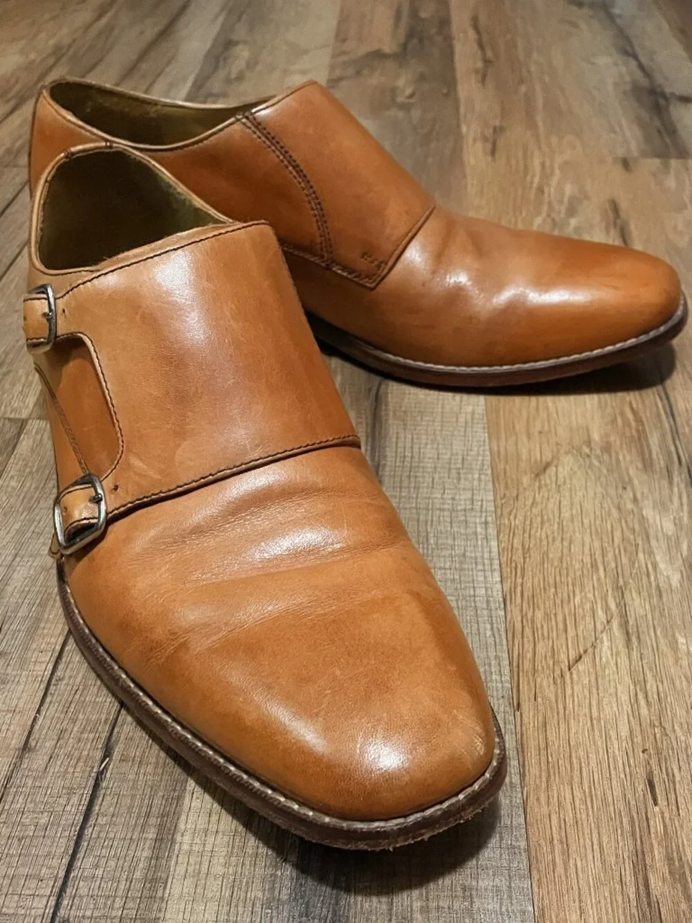 Cole Haan Giraldo Double Monk Strap Leather Shoes, Size 10